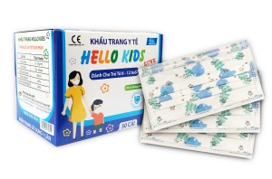 Khẩu Trang Y Tế Hello Kids ( Hoạ Tiết Gấu Thông - 50 cái / hộp )